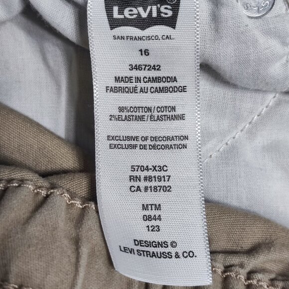 Levi's jogger boys size 16 reg, (28/30) cream colour elastic waistband, tapered - Picture 7 of 13